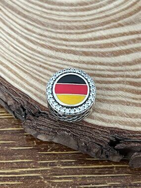 Pandora Germany Flag Bead S925 Silver Charm